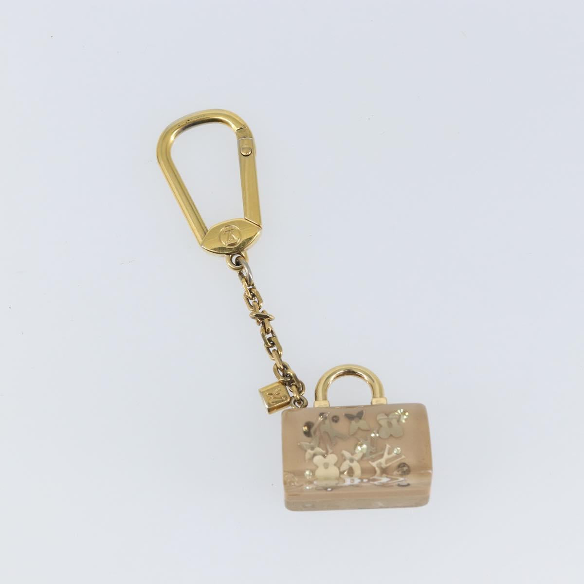 LOUIS VUITTON Porte Cles Speedy Unclusion Charm Gold Tone M65416 LV Auth 166391