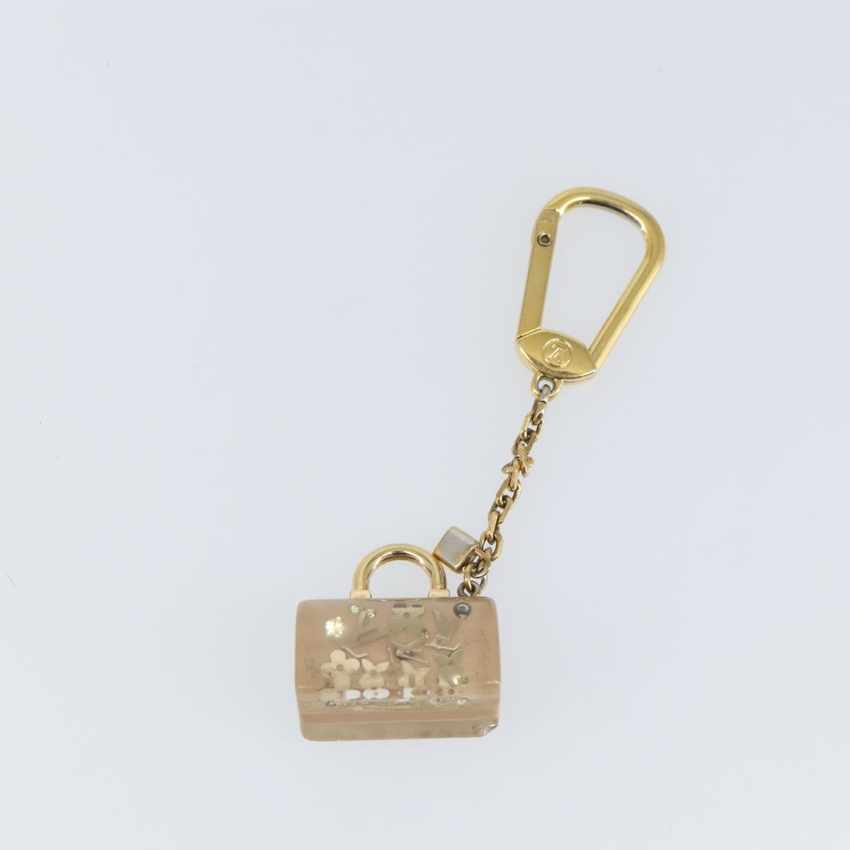 LOUIS VUITTON Porte Cles Speedy Unclusion Charm Gold Tone M65416 LV Auth 166391