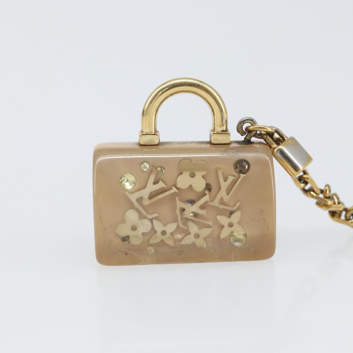 LOUIS VUITTON Porte Cles Speedy Unclusion Charm Gold Tone M65416 LV Auth 166391