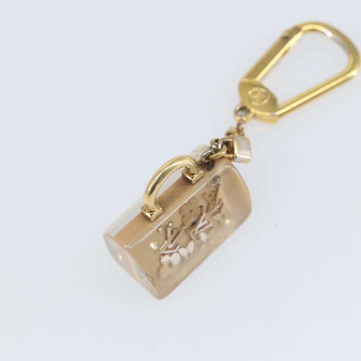 LOUIS VUITTON Porte Cles Speedy Unclusion Charm Gold Tone M65416 LV Auth 166391