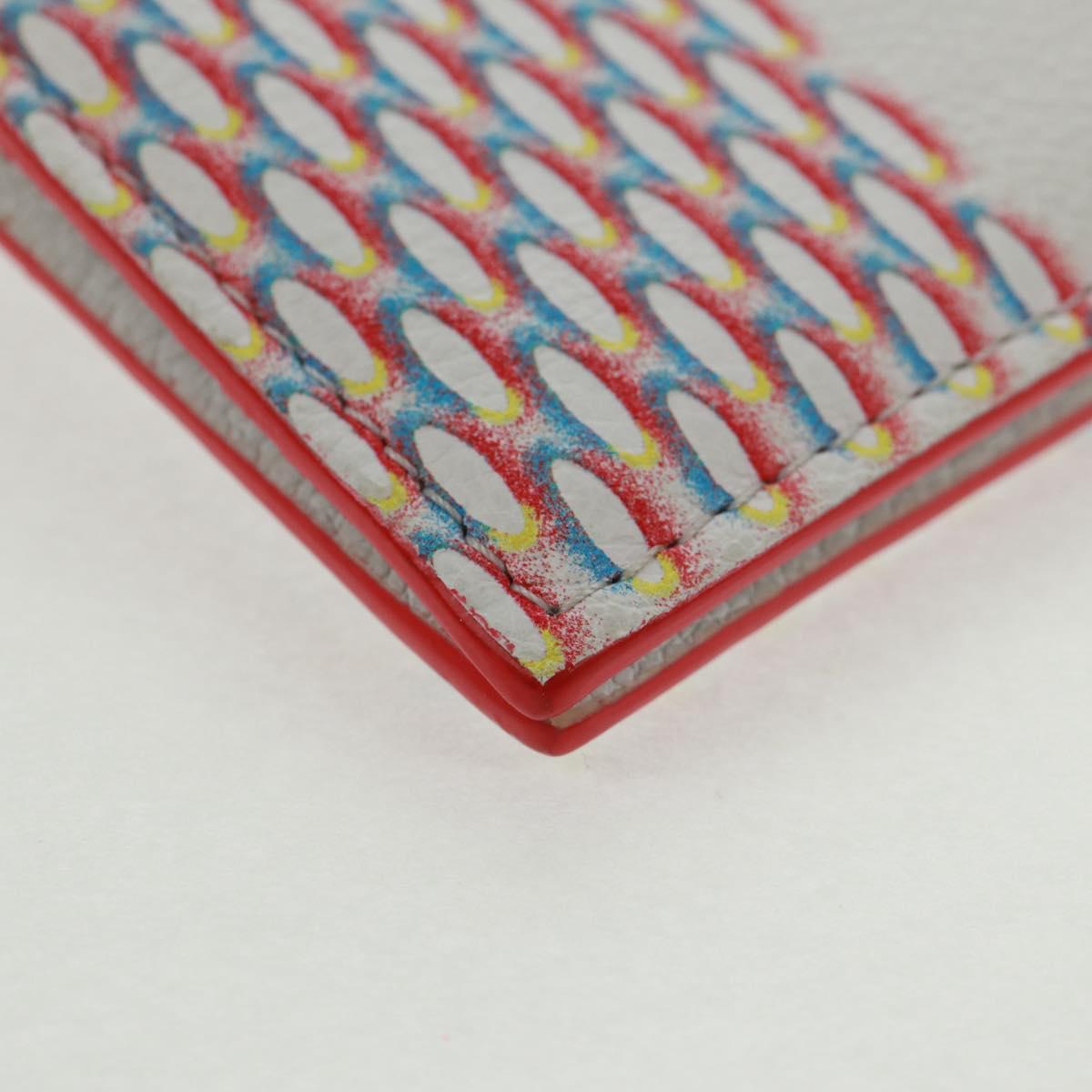 LOUIS VUITTON Damier Spray Double Zip Card Holder White M81430 LV Auth 166392M