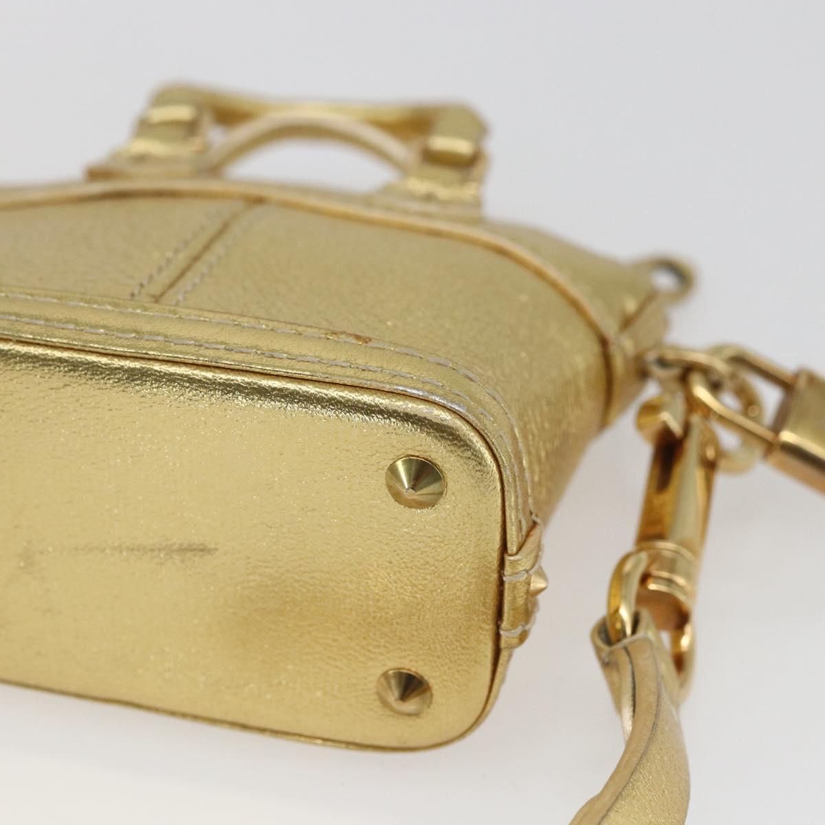 LOUIS VUITTON Mini Lockit Bag Charm Suhari Gold LV Auth 166394