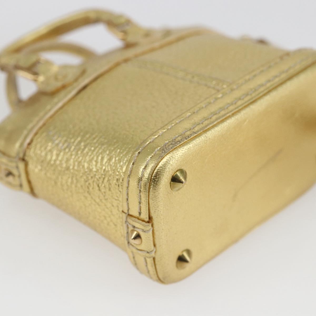 LOUIS VUITTON Mini Lockit Bag Charm Suhari Gold LV Auth 166394