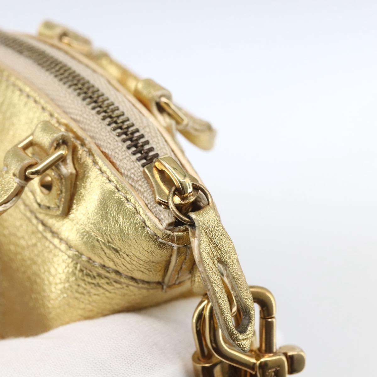 LOUIS VUITTON Mini Lockit Bag Charm Suhari Gold LV Auth 166394