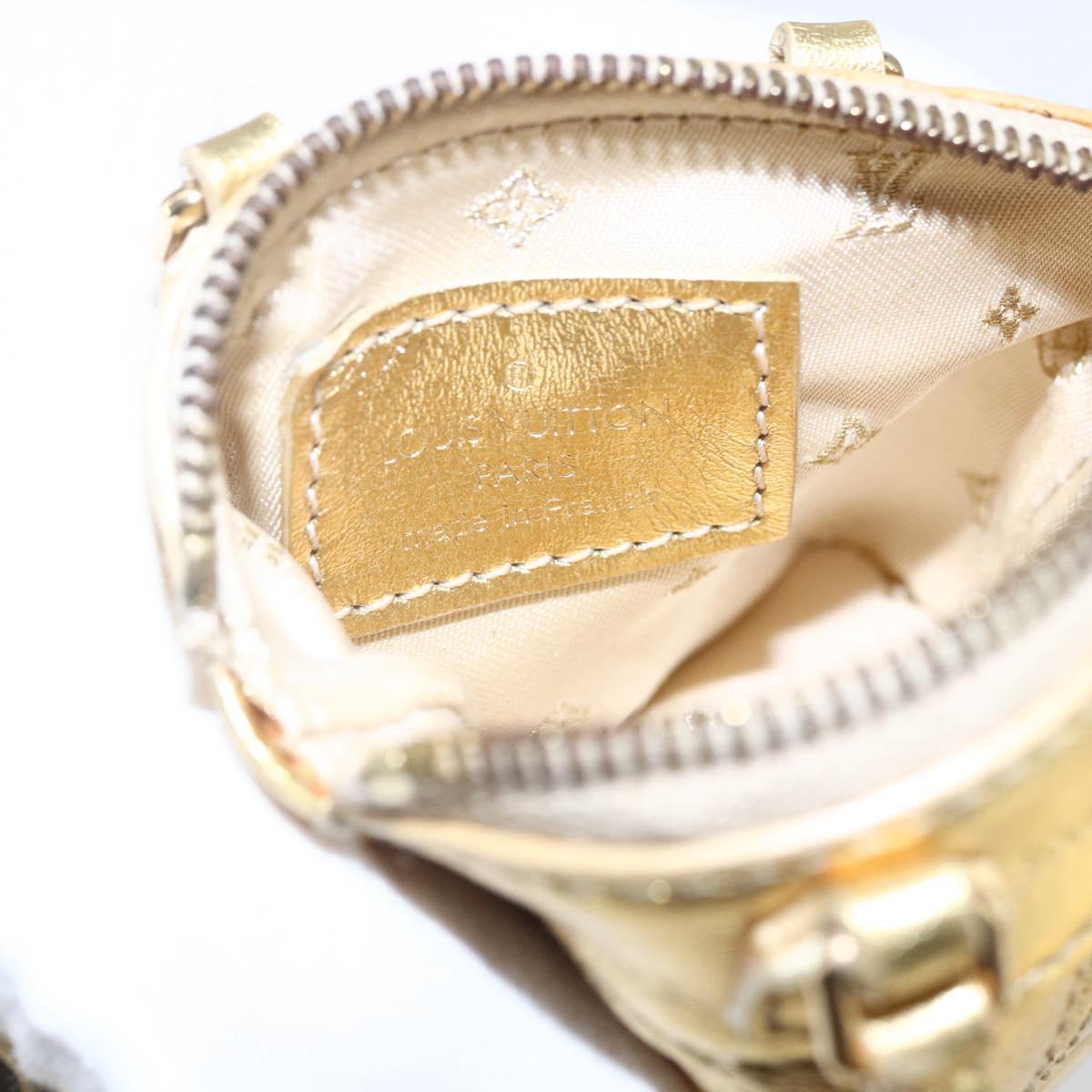 LOUIS VUITTON Mini Lockit Bag Charm Suhari Gold LV Auth 166394