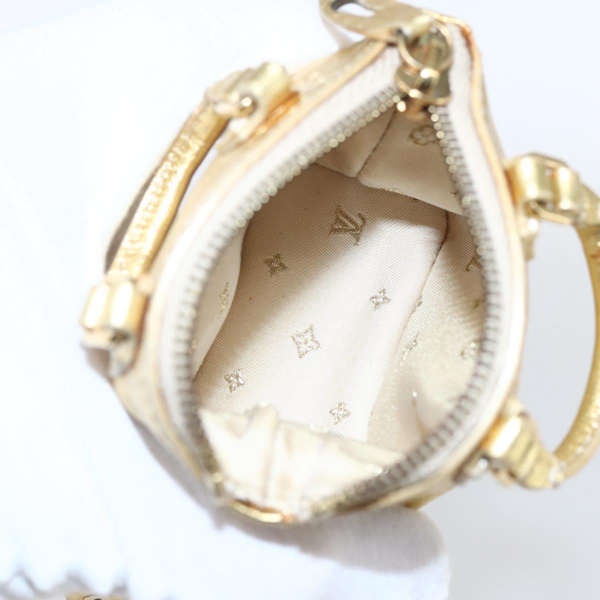 LOUIS VUITTON Mini Lockit Bag Charm Suhari Gold LV Auth 166394
