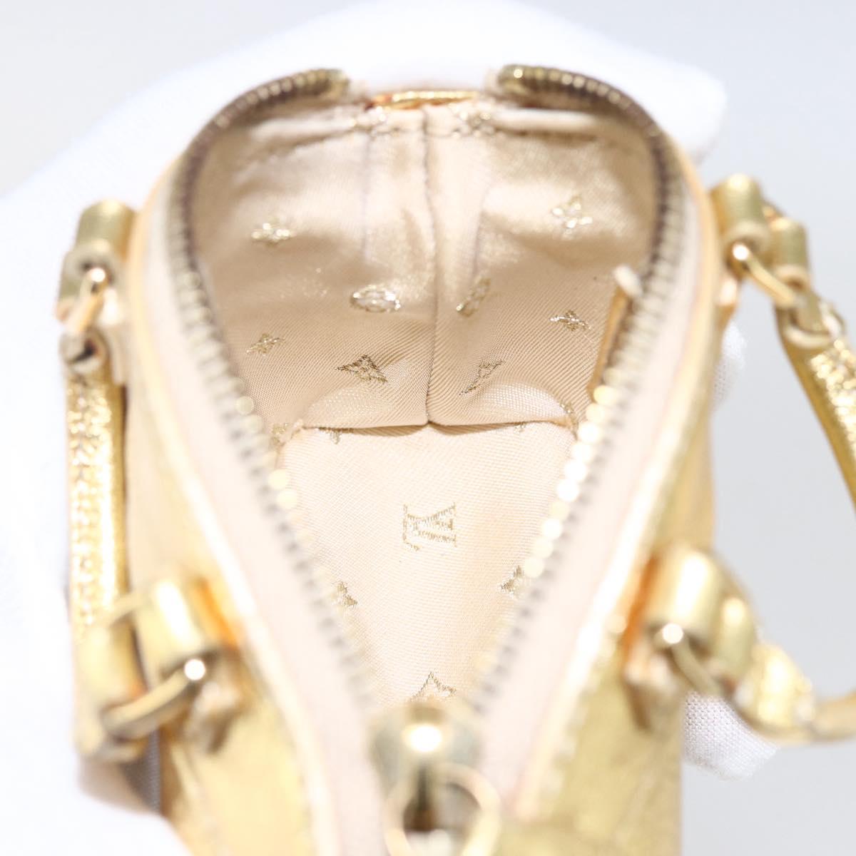 LOUIS VUITTON Mini Lockit Bag Charm Suhari Gold LV Auth 166394