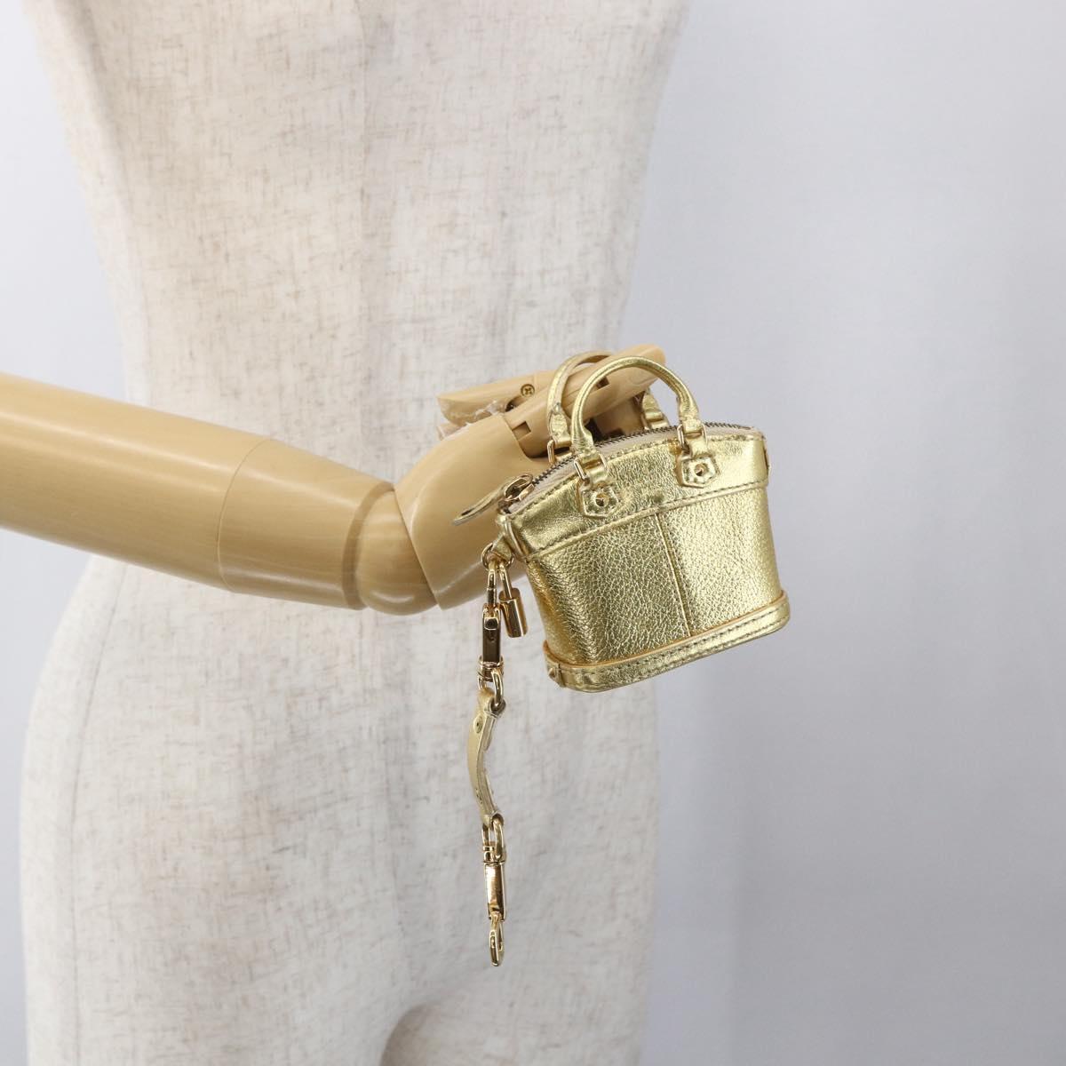 LOUIS VUITTON Mini Lockit Bag Charm Suhari Gold LV Auth 166394