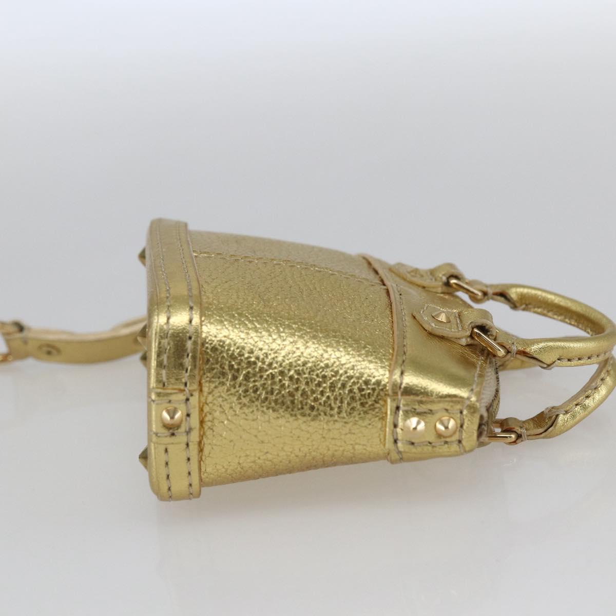LOUIS VUITTON Mini Lockit Bag Charm Suhari Gold LV Auth 166394