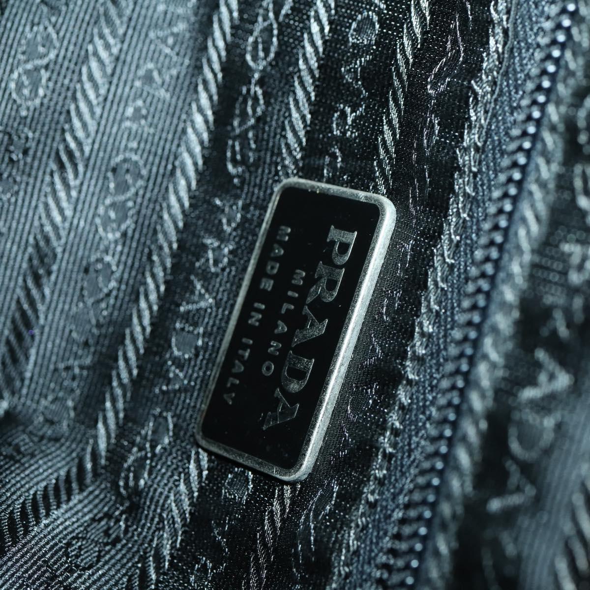 PRADA Backpack Nylon Khaki Silver Auth 166398