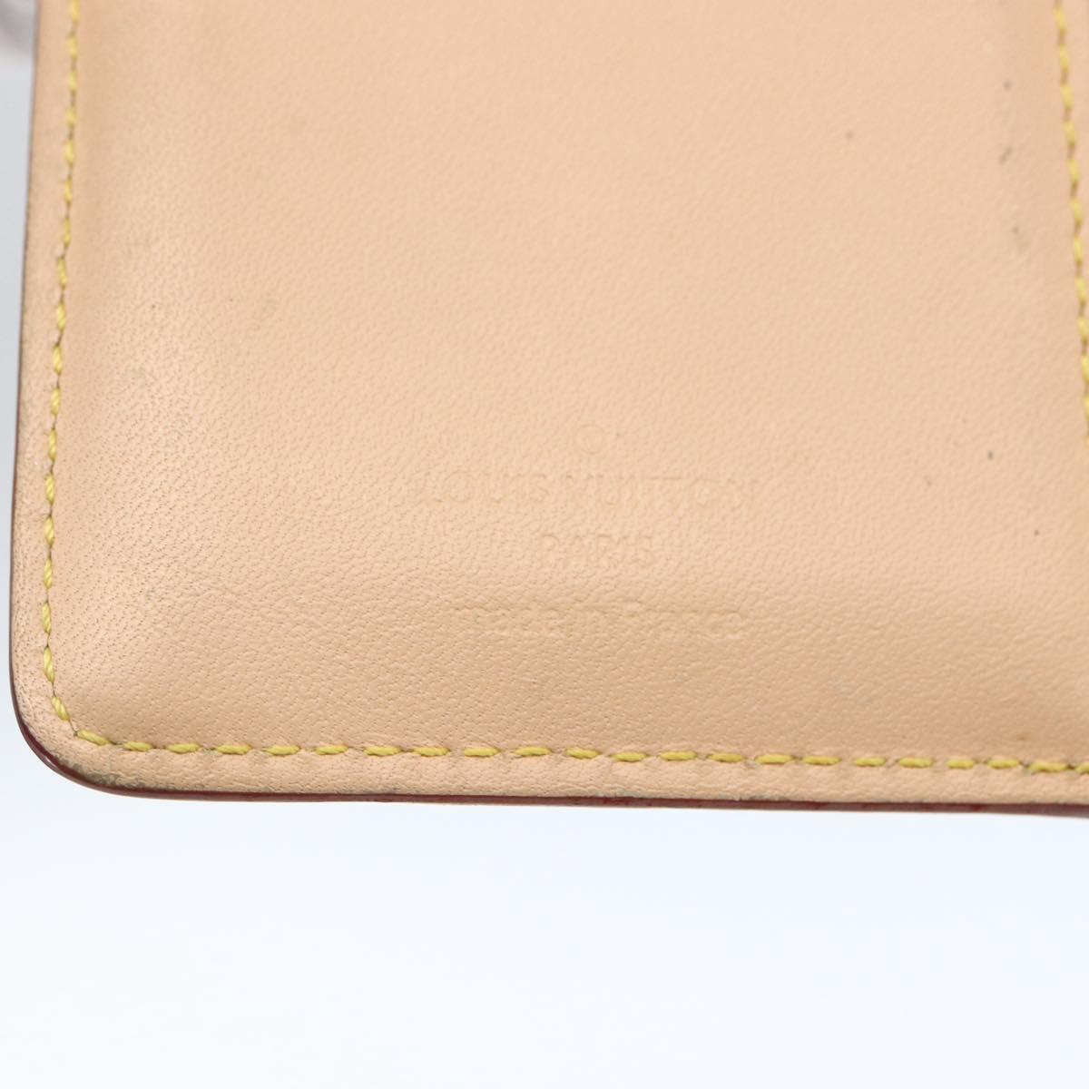LOUIS VUITTON Multicolor Portefeuille Viennois Wallet White M92987 Auth 166405