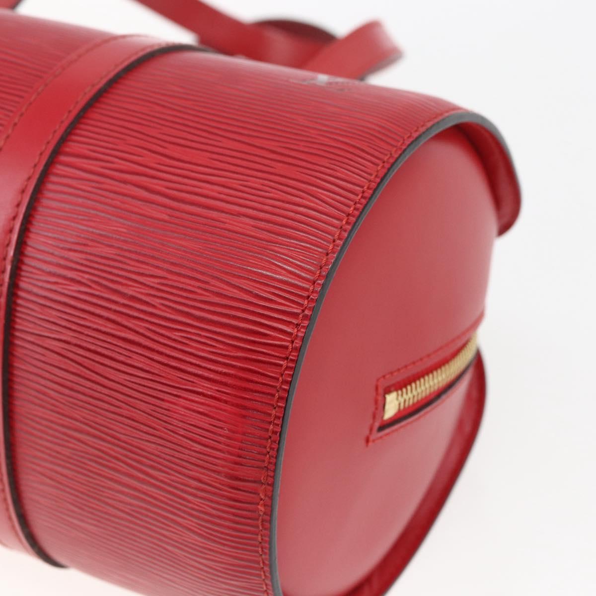 LOUIS VUITTON Epi Soufflot Hand Bag Red M52227 LV Auth 166415