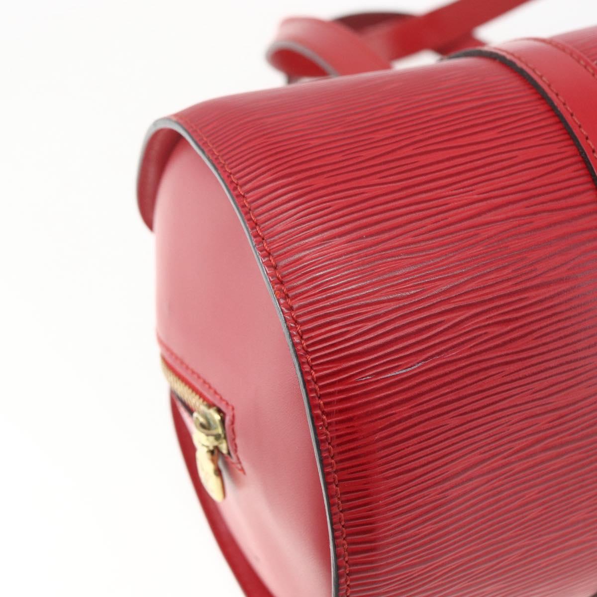 LOUIS VUITTON Epi Soufflot Hand Bag Red M52227 LV Auth 166415