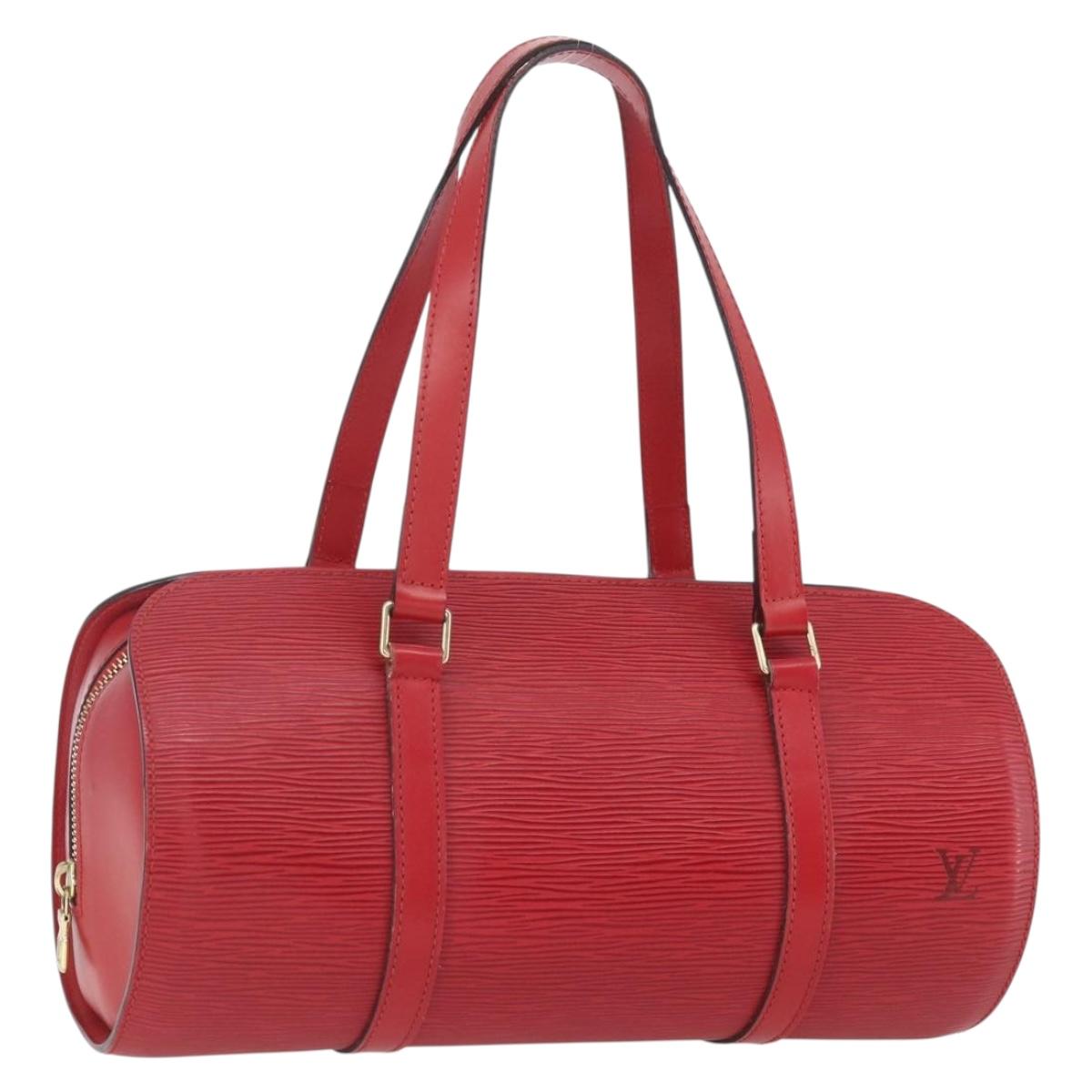 LOUIS VUITTON Epi Soufflot Hand Bag Red M52227 LV Auth 166415