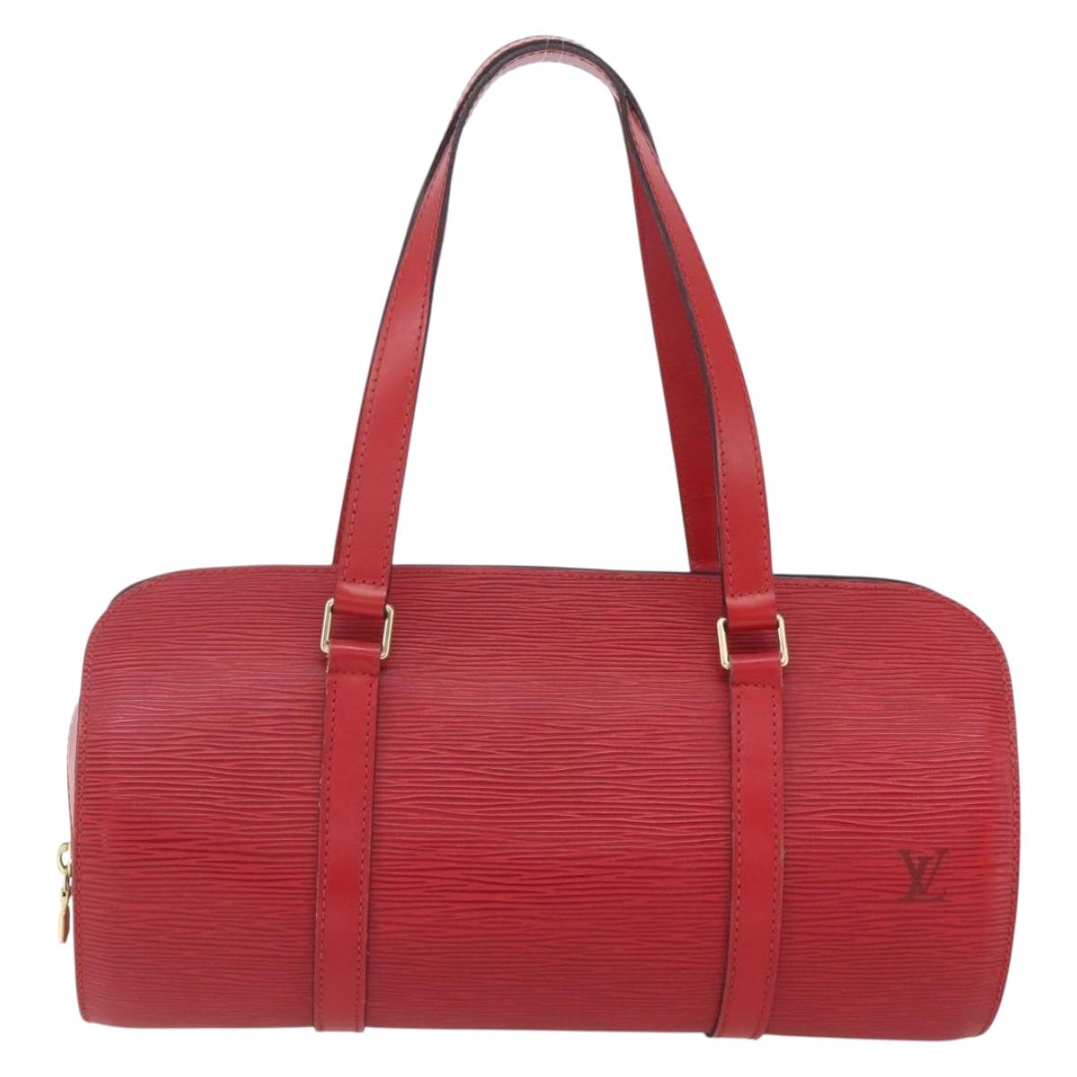 LOUIS VUITTON Epi Soufflot Hand Bag Red M52227 LV Auth 166415