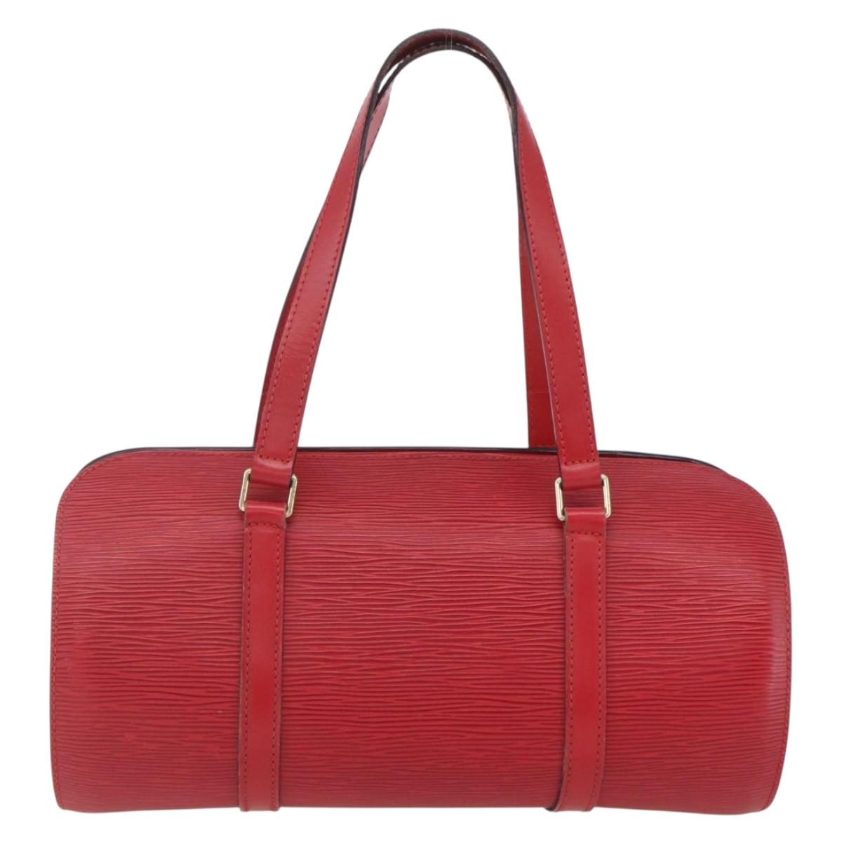 LOUIS VUITTON Epi Soufflot Hand Bag Red M52227 LV Auth 166415