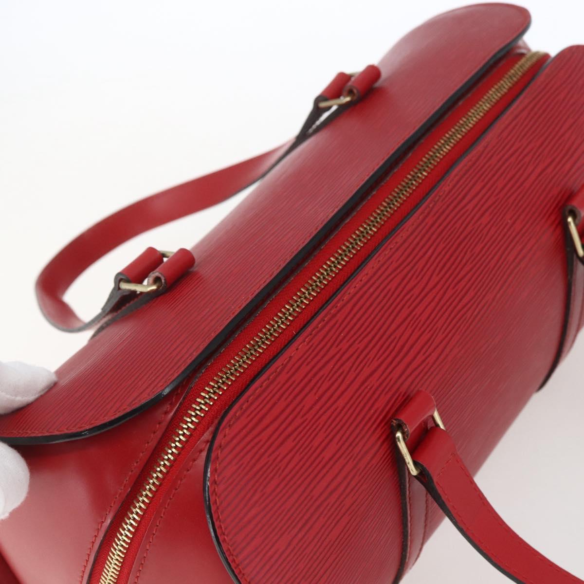 LOUIS VUITTON Epi Soufflot Hand Bag Red M52227 LV Auth 166415