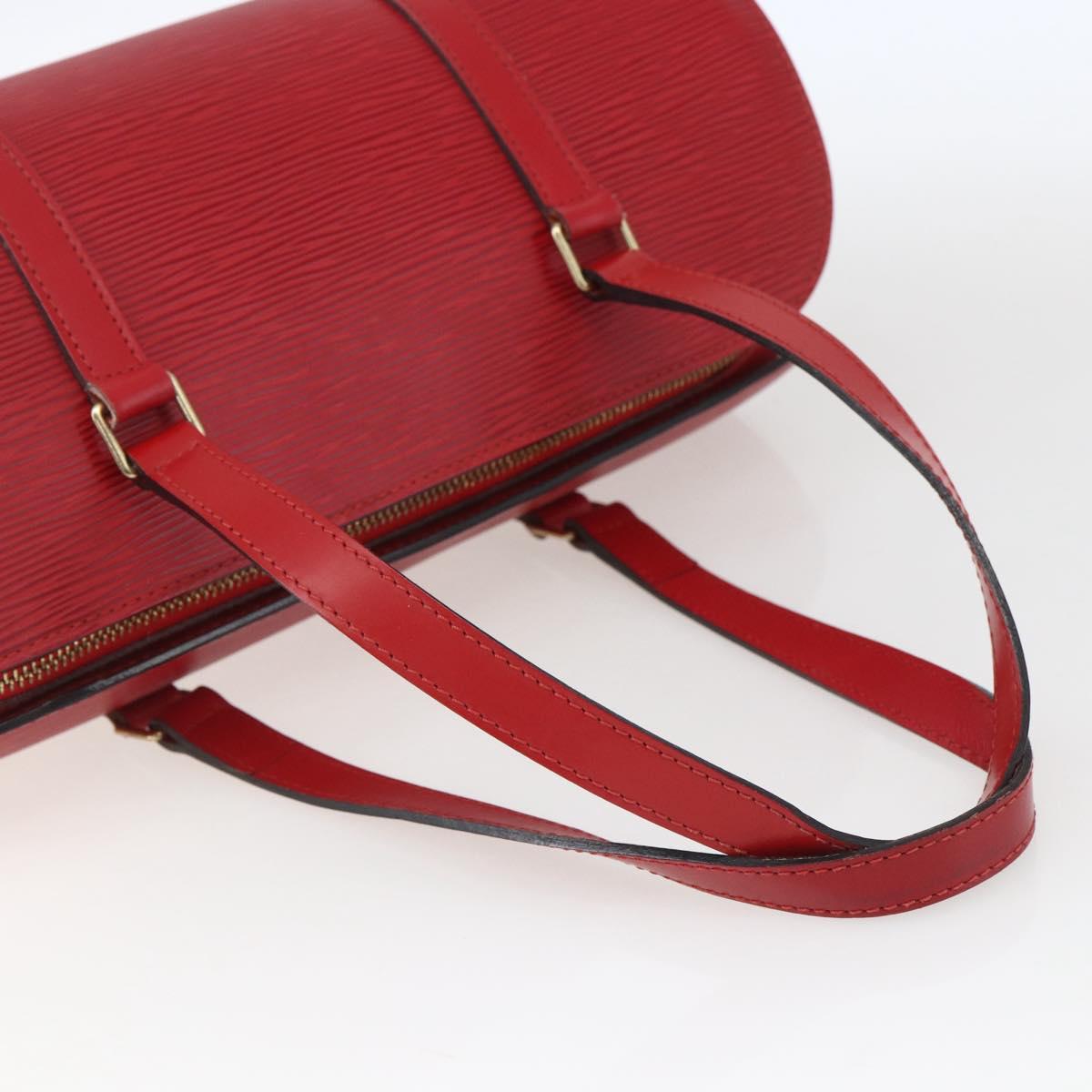 LOUIS VUITTON Epi Soufflot Hand Bag Red M52227 LV Auth 166415