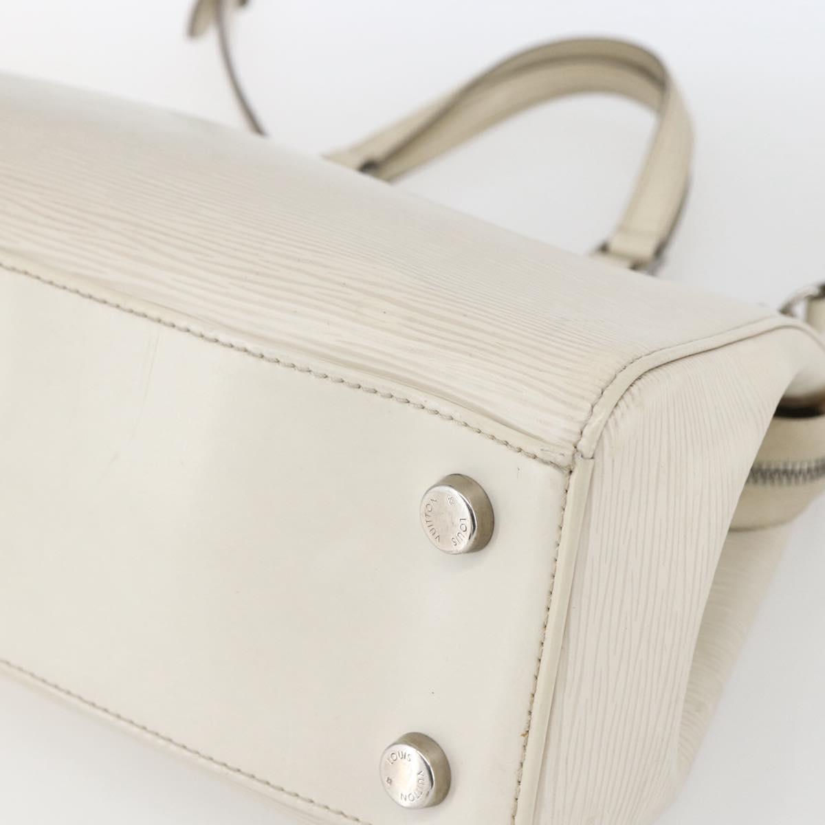LOUIS VUITTON Epi Blair MM Hand Bag 2way White Yvoire M40330 LV Auth 166428