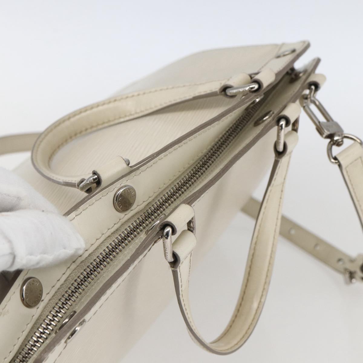 LOUIS VUITTON Epi Blair MM Hand Bag 2way White Yvoire M40330 LV Auth 166428