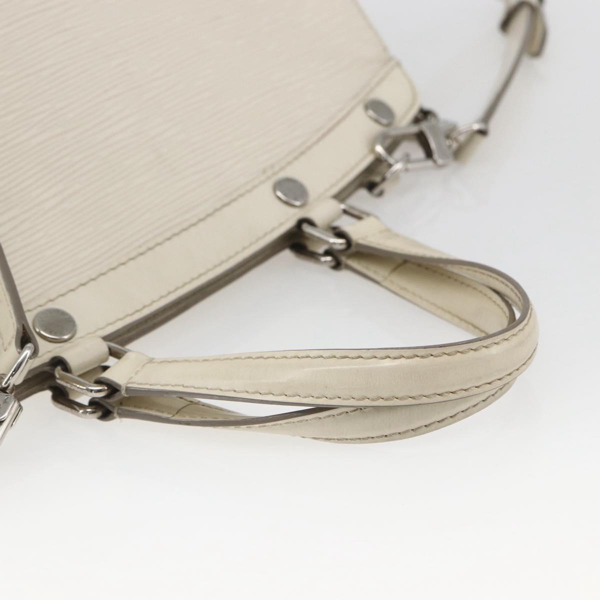 LOUIS VUITTON Epi Blair MM Hand Bag 2way White Yvoire M40330 LV Auth 166428
