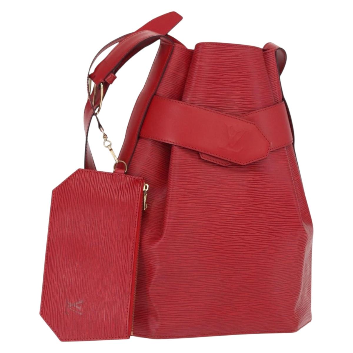 LOUIS VUITTON Epi Sac Depaule GM Shoulder Bag Red M80197 LV Auth 166432