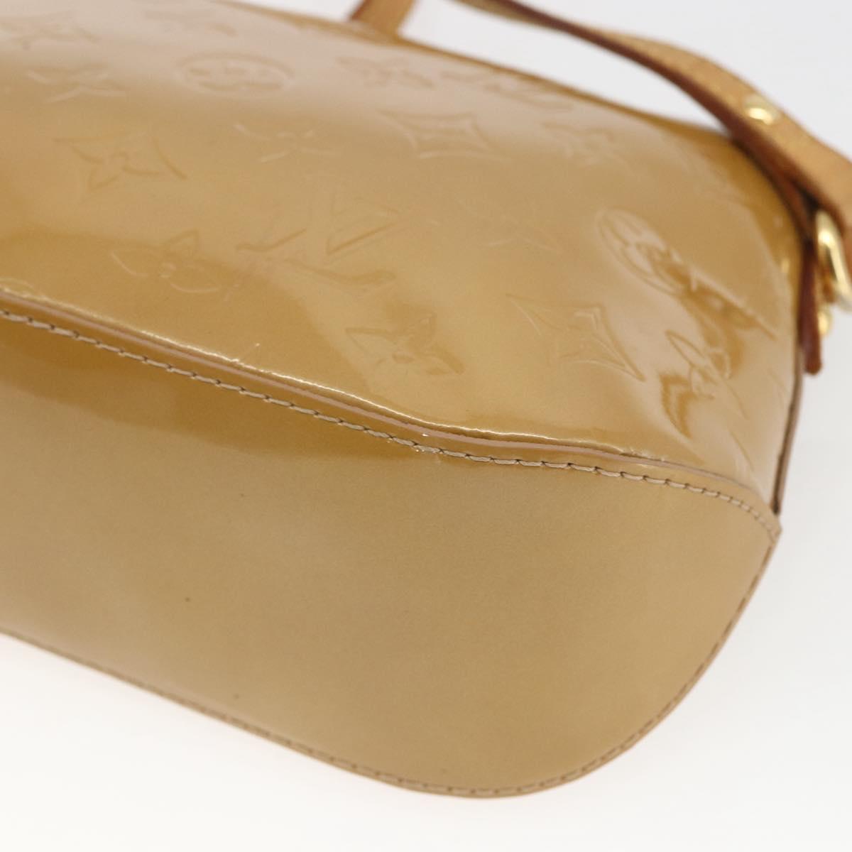 LOUIS VUITTON Monogram Vernis Minna Street Bag Noisette M91508 LV Auth 166435
