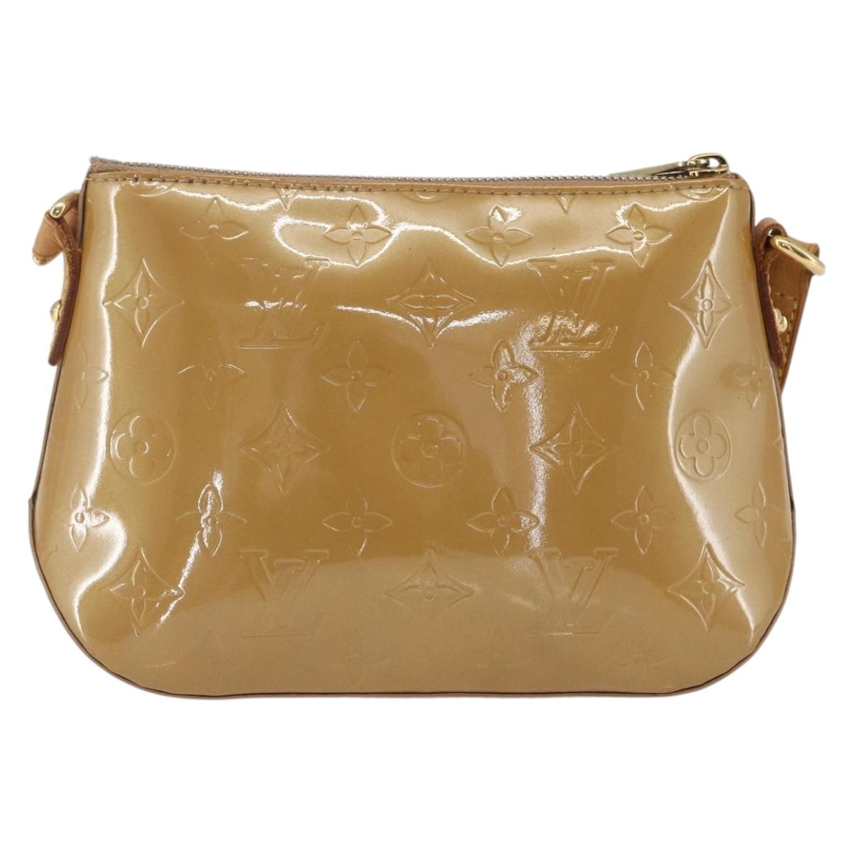 LOUIS VUITTON Monogram Vernis Minna Street Bag Noisette M91508 LV Auth 166435