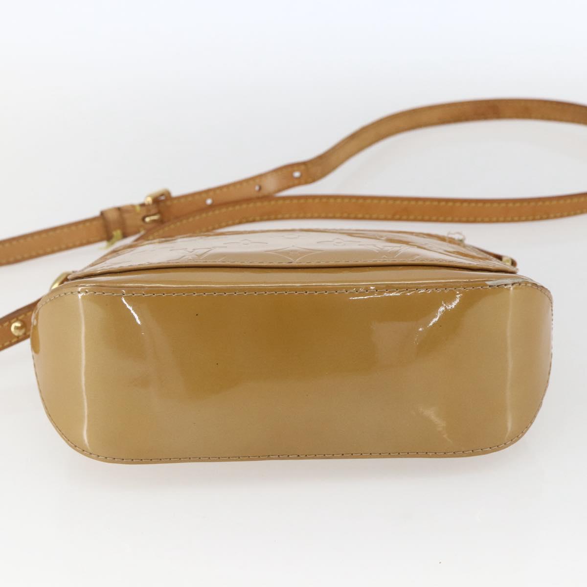 LOUIS VUITTON Monogram Vernis Minna Street Bag Noisette M91508 LV Auth 166435