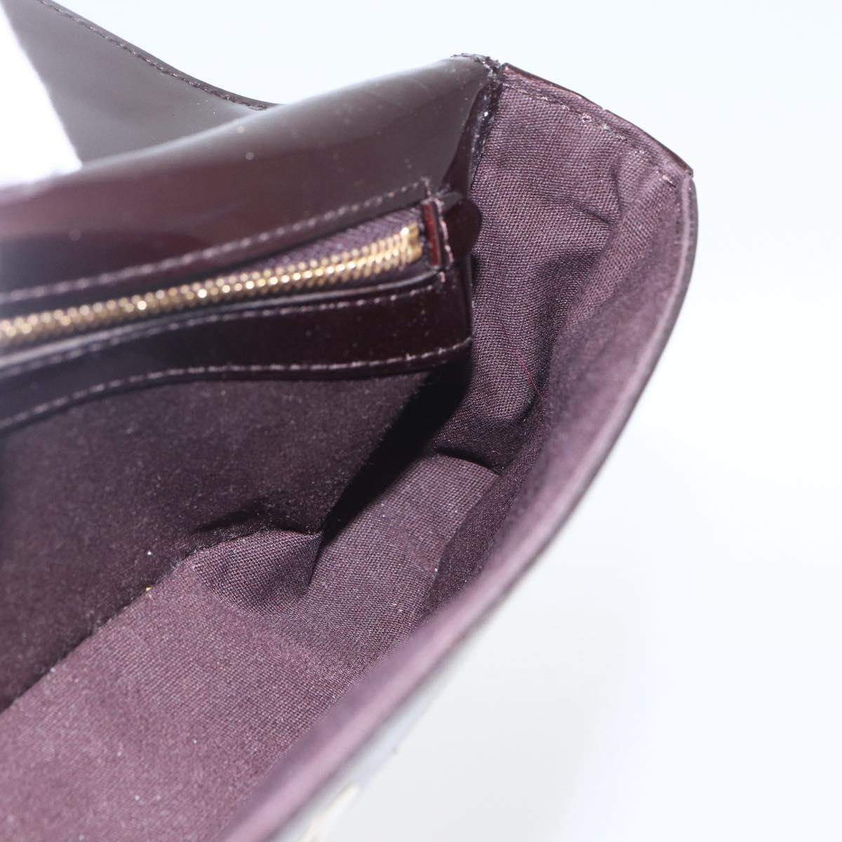LOUIS VUITTON Vernis Pochette Sobie Clutch Bag Amarante M93728 LV Auth 166446A