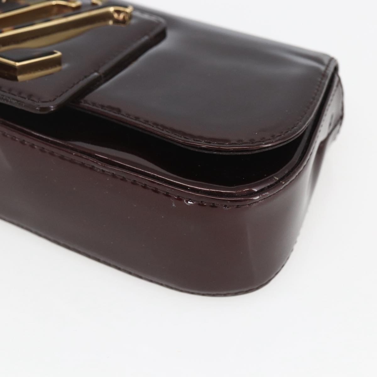 LOUIS VUITTON Vernis Pochette Sobie Clutch Bag Amarante M93728 LV Auth 166446A