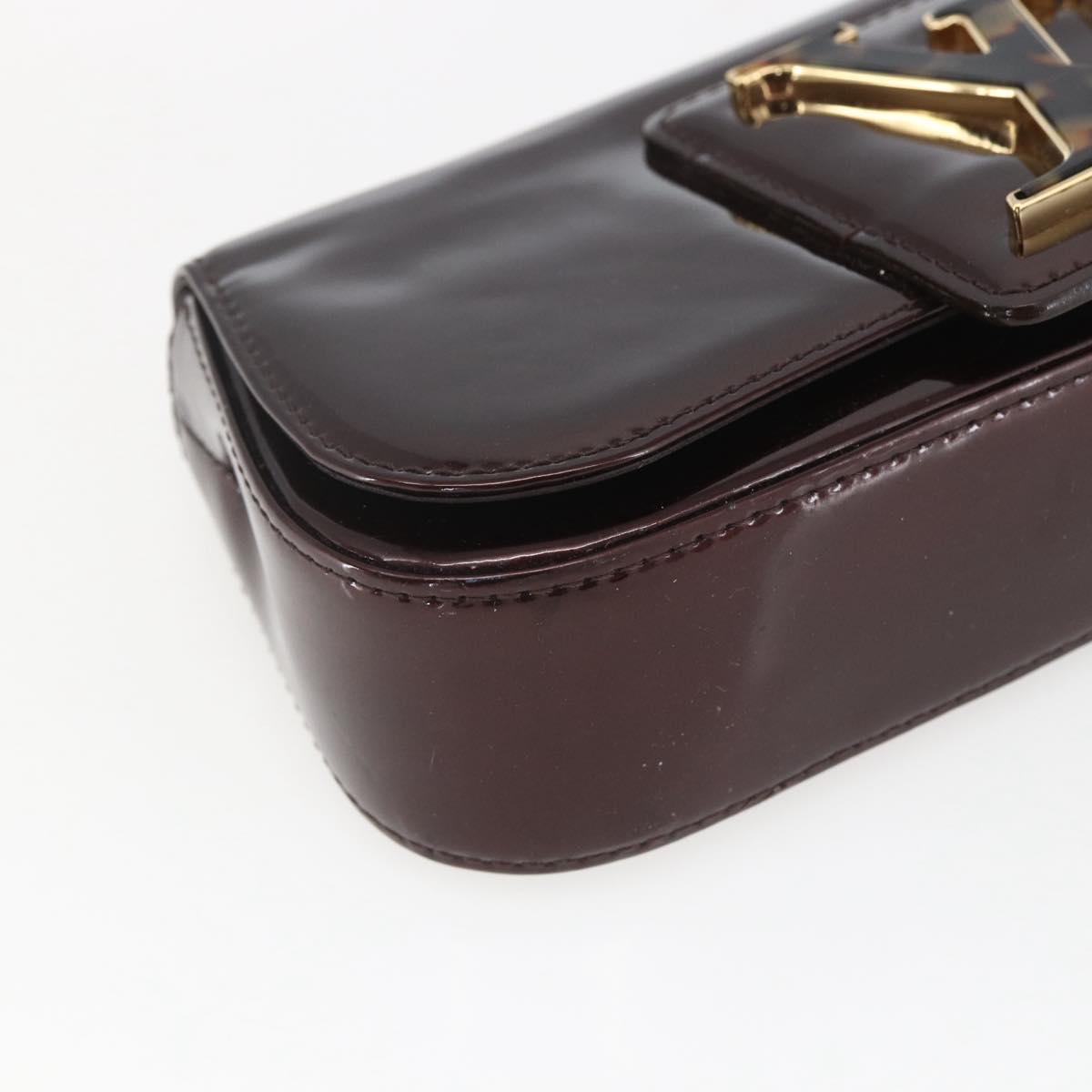 LOUIS VUITTON Vernis Pochette Sobie Clutch Bag Amarante M93728 LV Auth 166446A