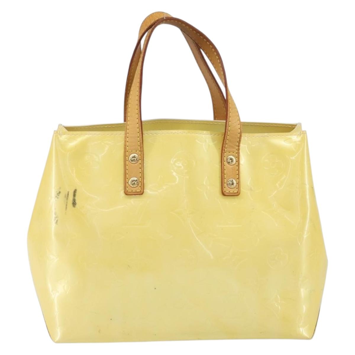 LOUIS VUITTON Monogram Vernis Reade PM Hand Bag Gris M91145 LV Auth 166458