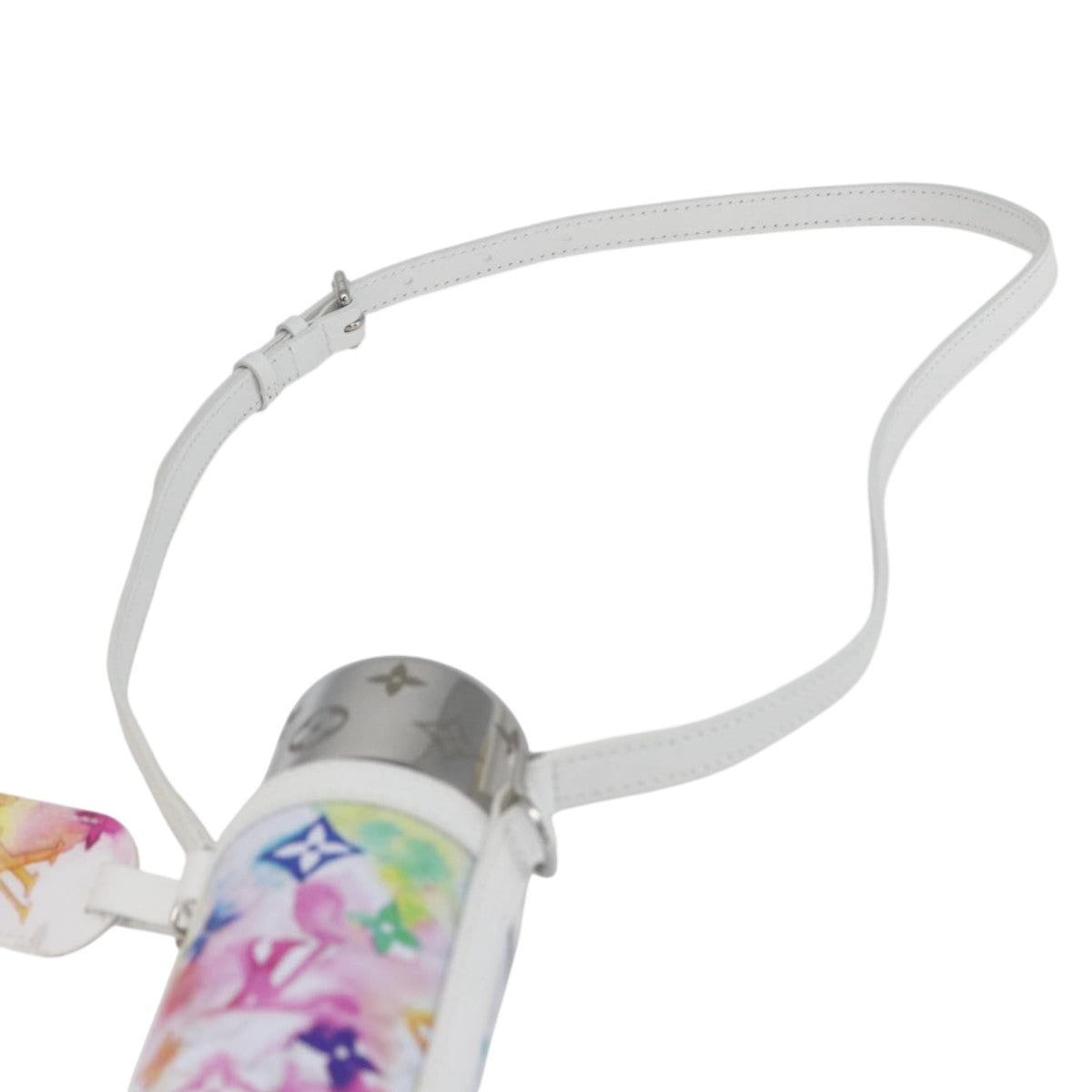 LOUIS VUITTON Monogram Watercolor Flask Holder Water White GI0625 Auth 166471SM