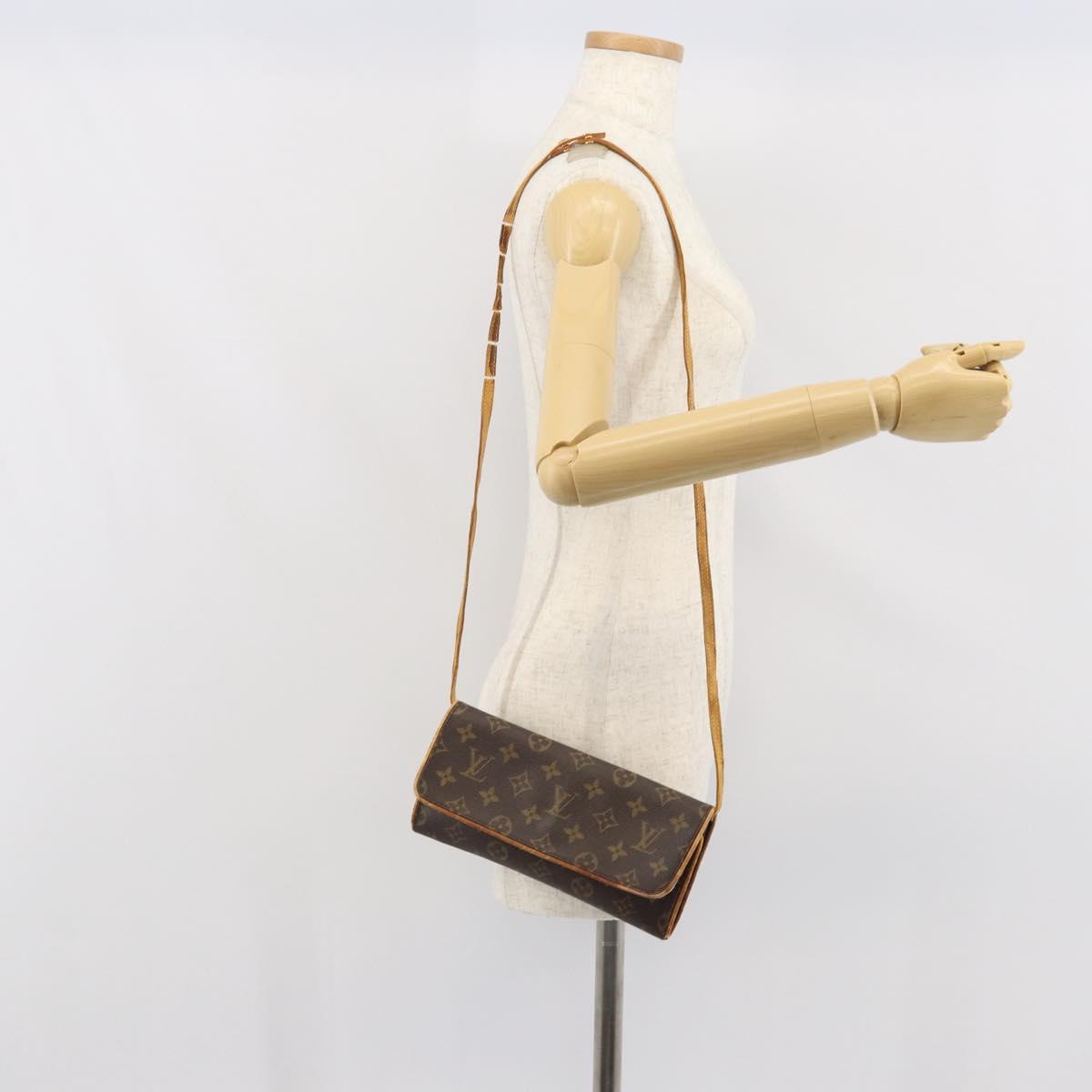 LOUIS VUITTON Monogram Pochette Twin GM Shoulder Bag M51852 LV Auth 166507