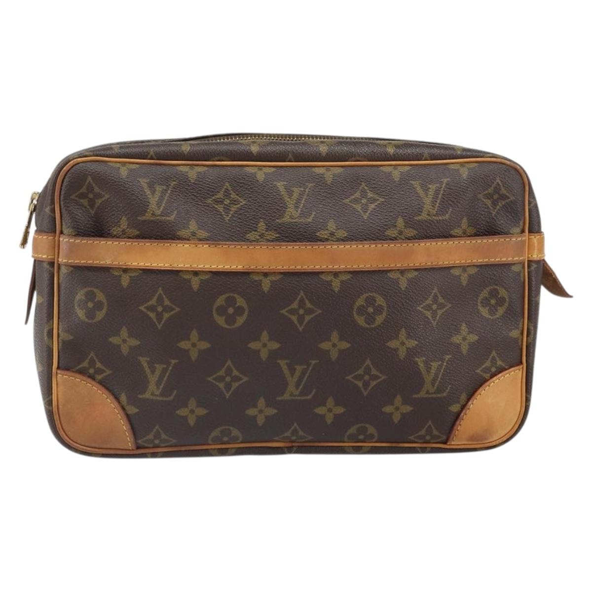 LOUIS VUITTON Monogram Compiegne 28 Clutch Bag M51845 LV Auth 166535