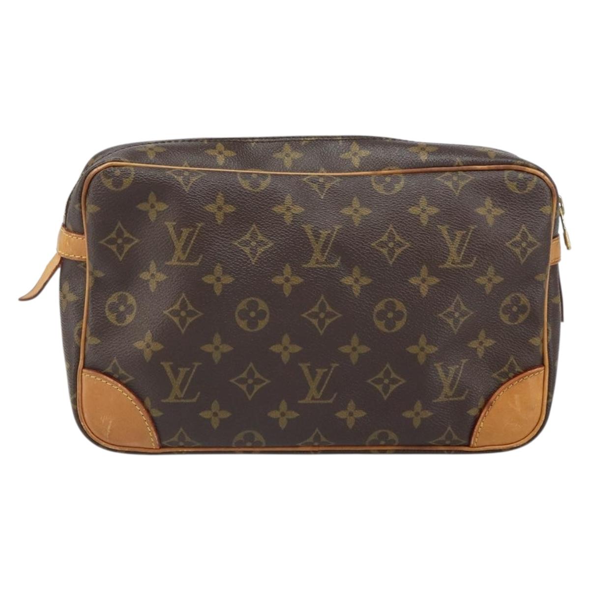 LOUIS VUITTON Monogram Compiegne 28 Clutch Bag M51845 LV Auth 166535