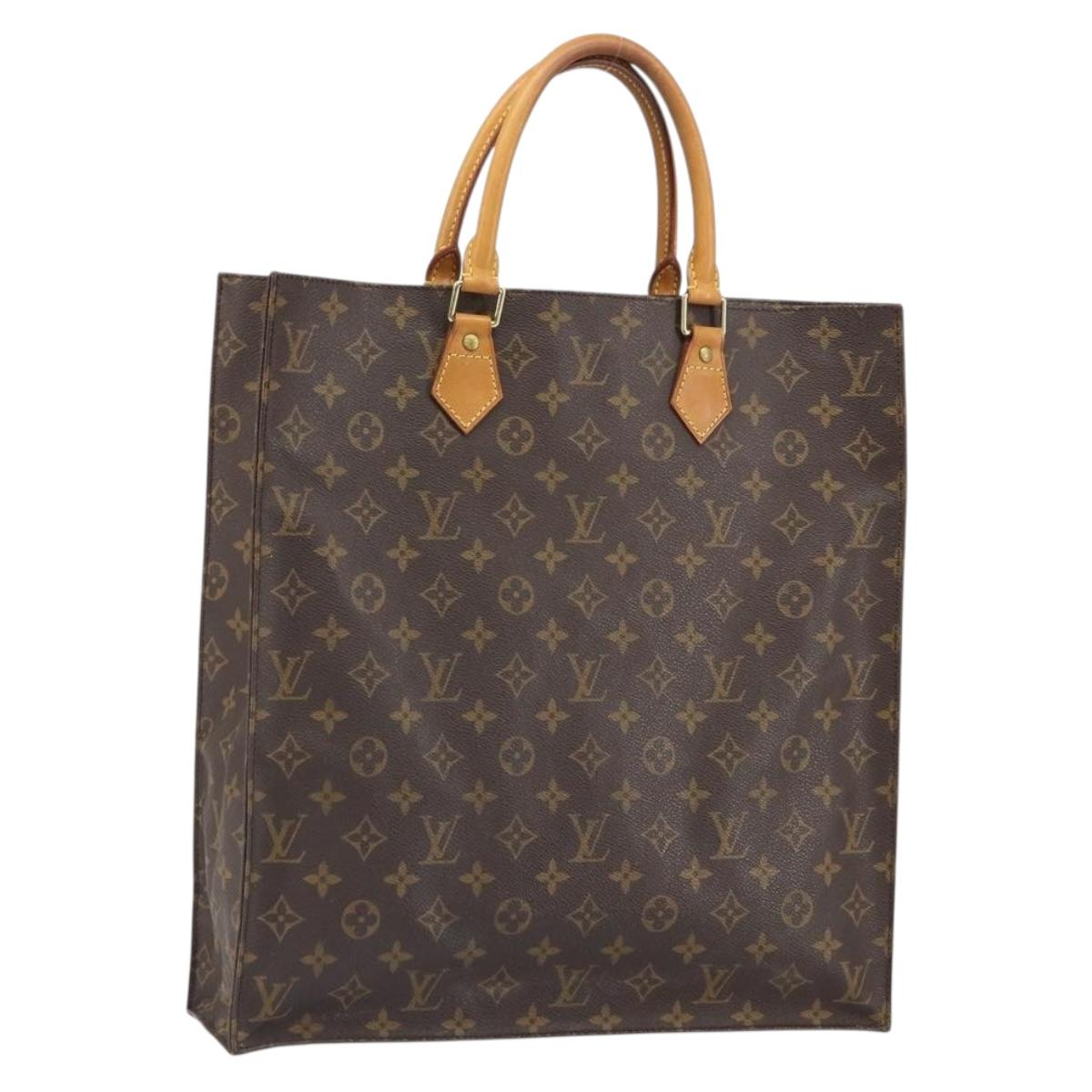 LOUIS VUITTON Monogram Sac Plat Hand Bag M51140 LV Auth 166545