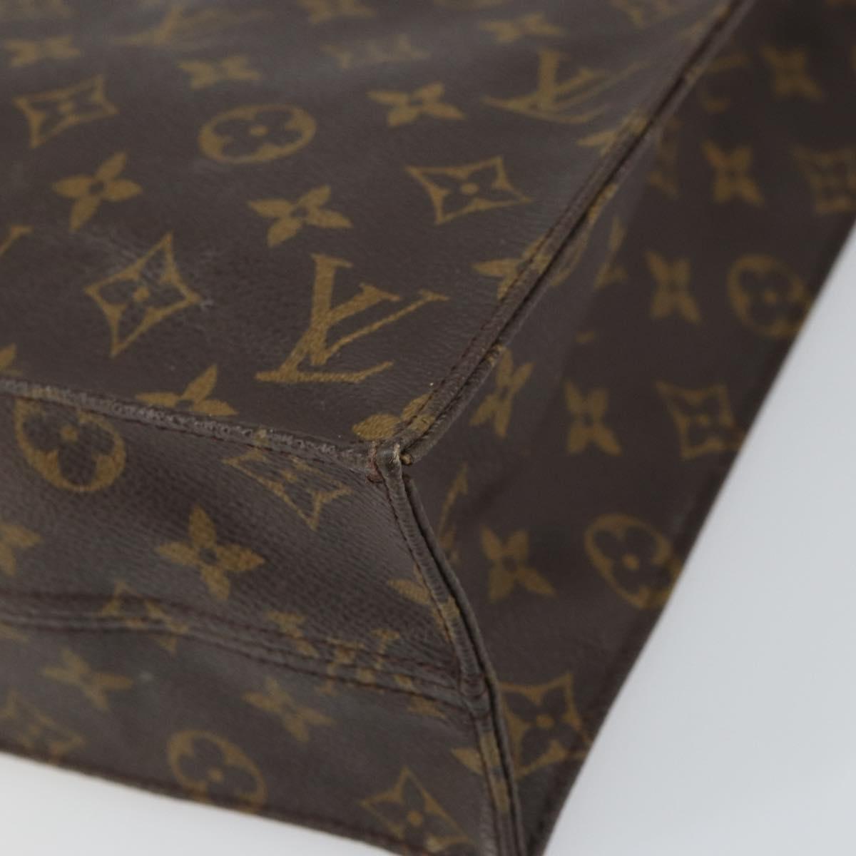 LOUIS VUITTON Monogram Sac Plat Hand Bag M51140 LV Auth 166545