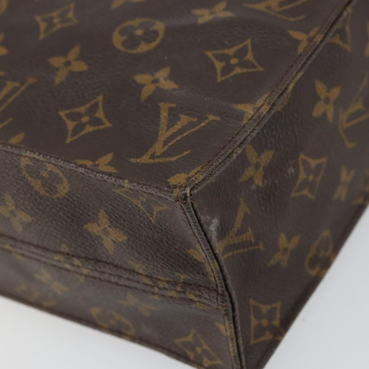 LOUIS VUITTON Monogram Sac Plat Hand Bag M51140 LV Auth 166545