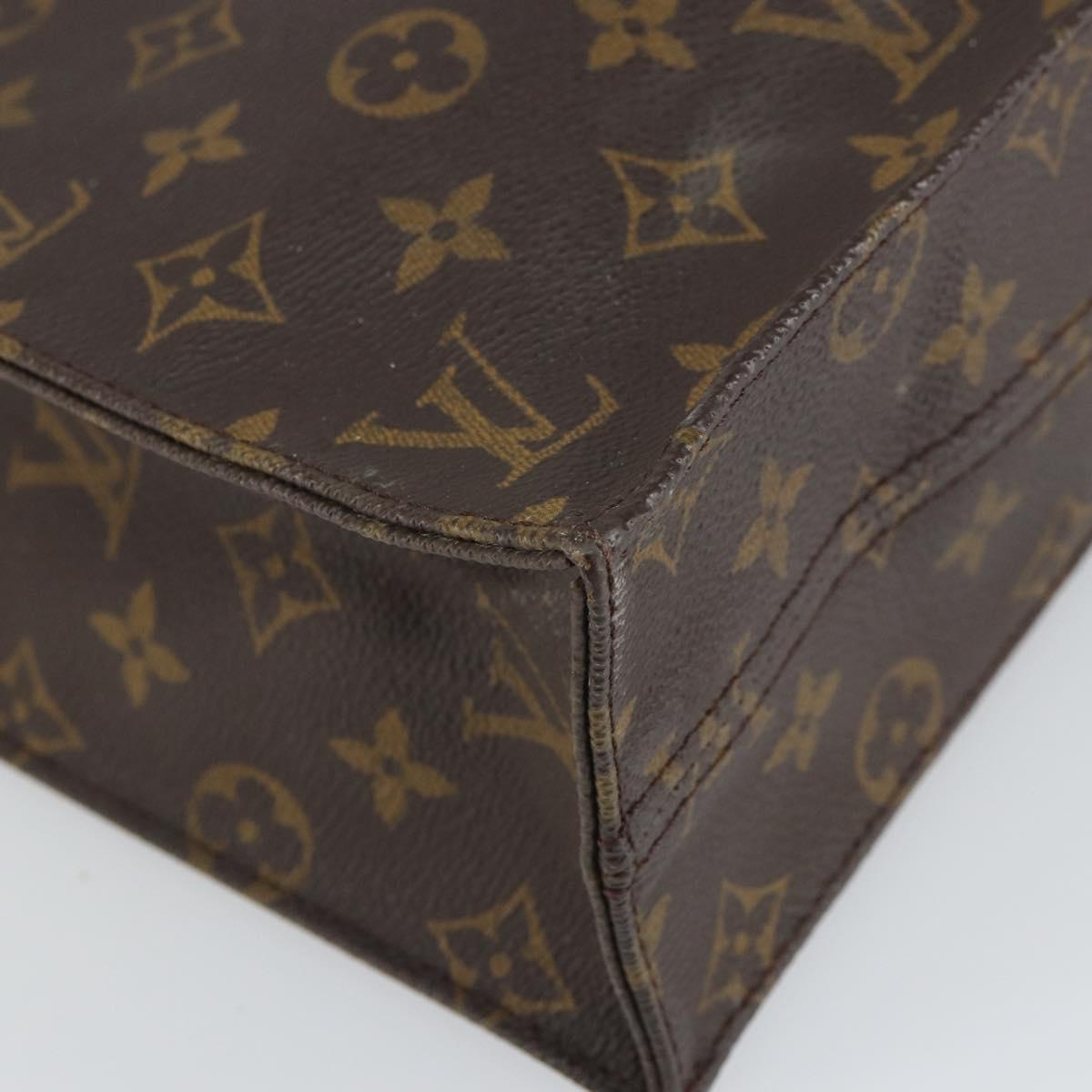 LOUIS VUITTON Monogram Sac Plat Hand Bag M51140 LV Auth 166545