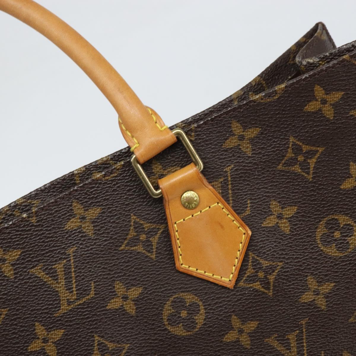 LOUIS VUITTON Monogram Sac Plat Hand Bag M51140 LV Auth 166545