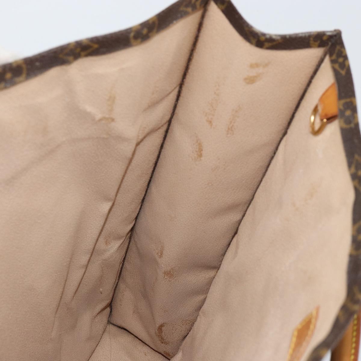 LOUIS VUITTON Monogram Sac Plat Hand Bag M51140 LV Auth 166545