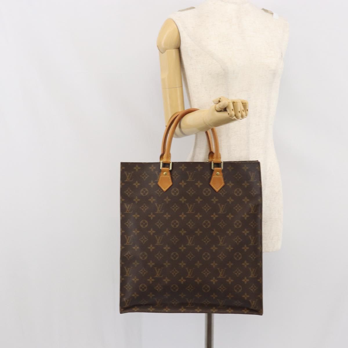 LOUIS VUITTON Monogram Sac Plat Hand Bag M51140 LV Auth 166545