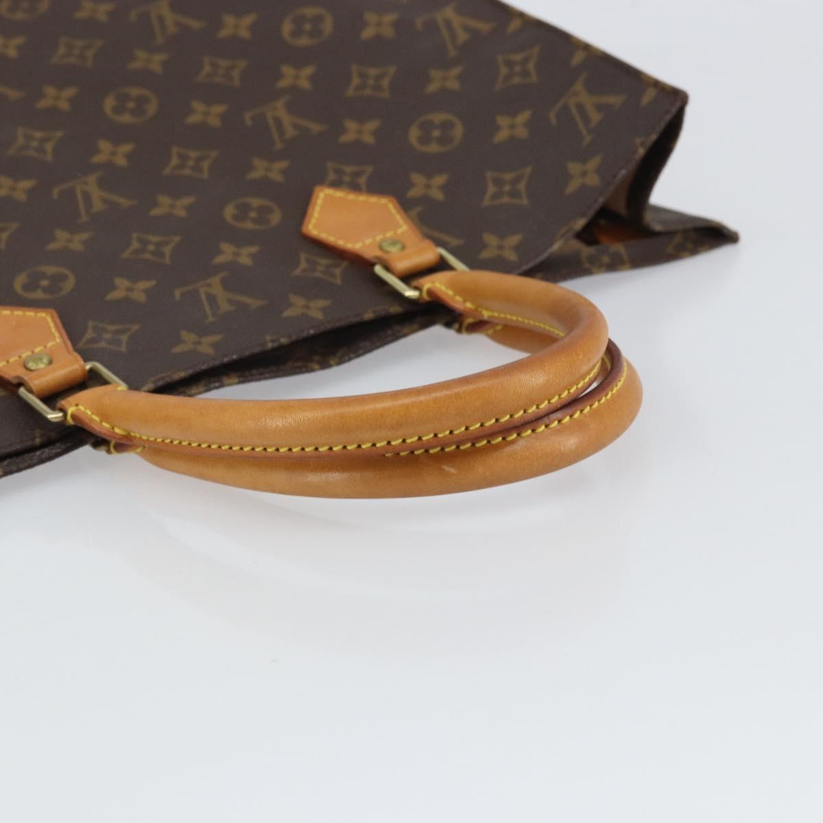 LOUIS VUITTON Monogram Sac Plat Hand Bag M51140 LV Auth 166545
