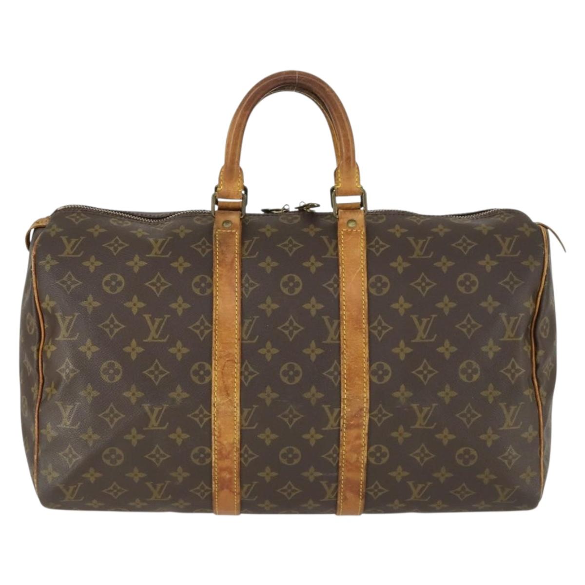 LOUIS VUITTON Monogram Keepall 45 Boston Bag M41428 LV Auth 166548