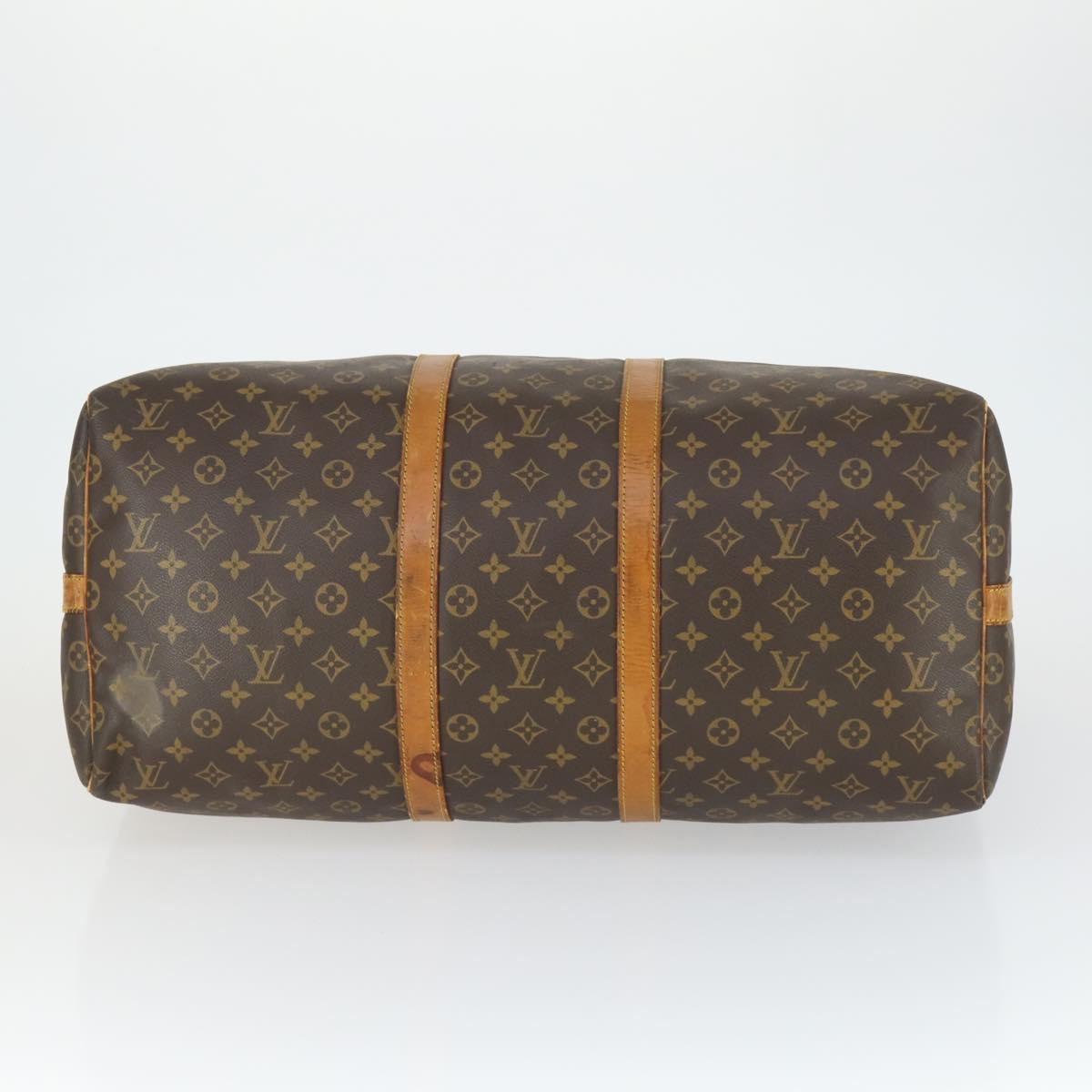 LOUIS VUITTON Monogram Keepall Bandouliere 55 Boston Bag M41414 LV Auth 166551