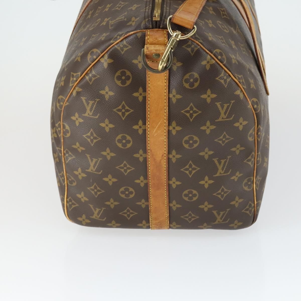 LOUIS VUITTON Monogram Keepall Bandouliere 55 Boston Bag M41414 LV Auth 166551