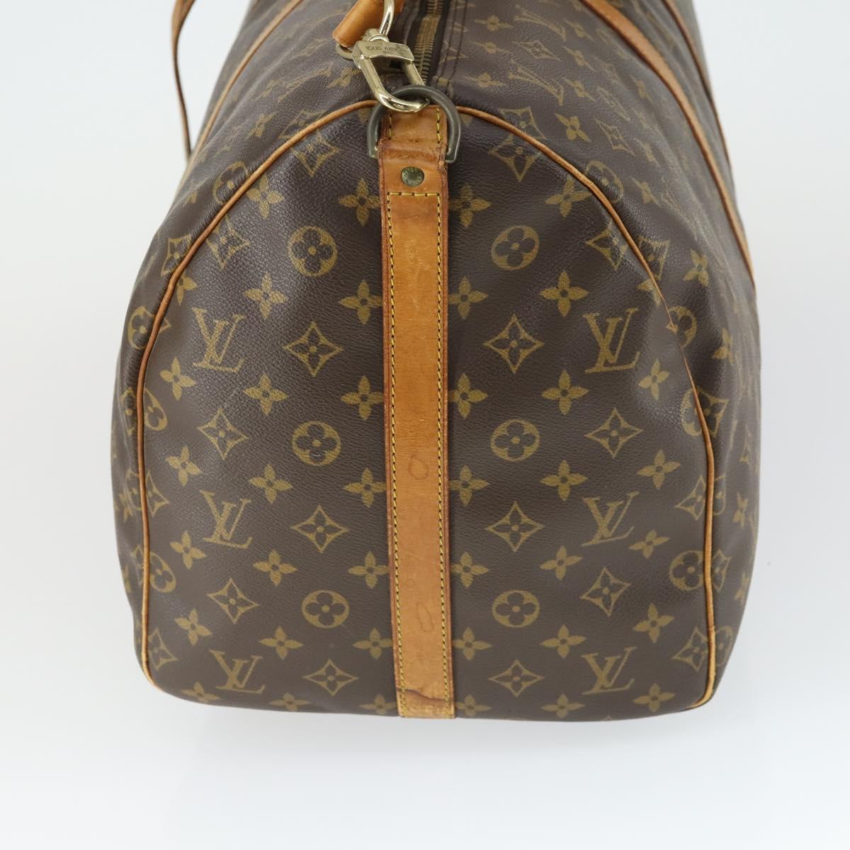 LOUIS VUITTON Monogram Keepall Bandouliere 55 Boston Bag M41414 LV Auth 166551