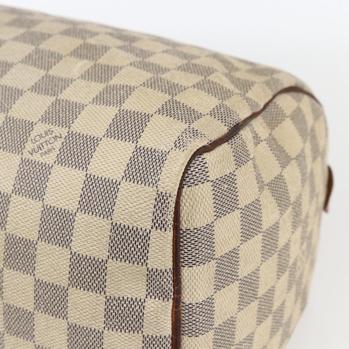 LOUIS VUITTON Damier Azur Speedy 30 Hand Bag N41533 LV Auth 166555